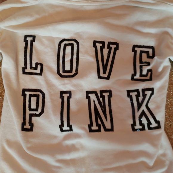 VS PINK sequin v neck logo hoodie - Picture 2 of 3